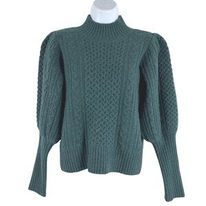 Sea New York‎ Juliette Cable Knit Sweater XS Forest Green Wool NWT FS-1447